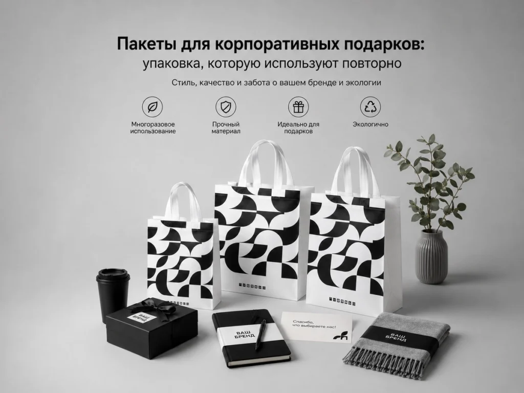 Пакеты для корпоративных подарков: упаковка, которую используют повторно