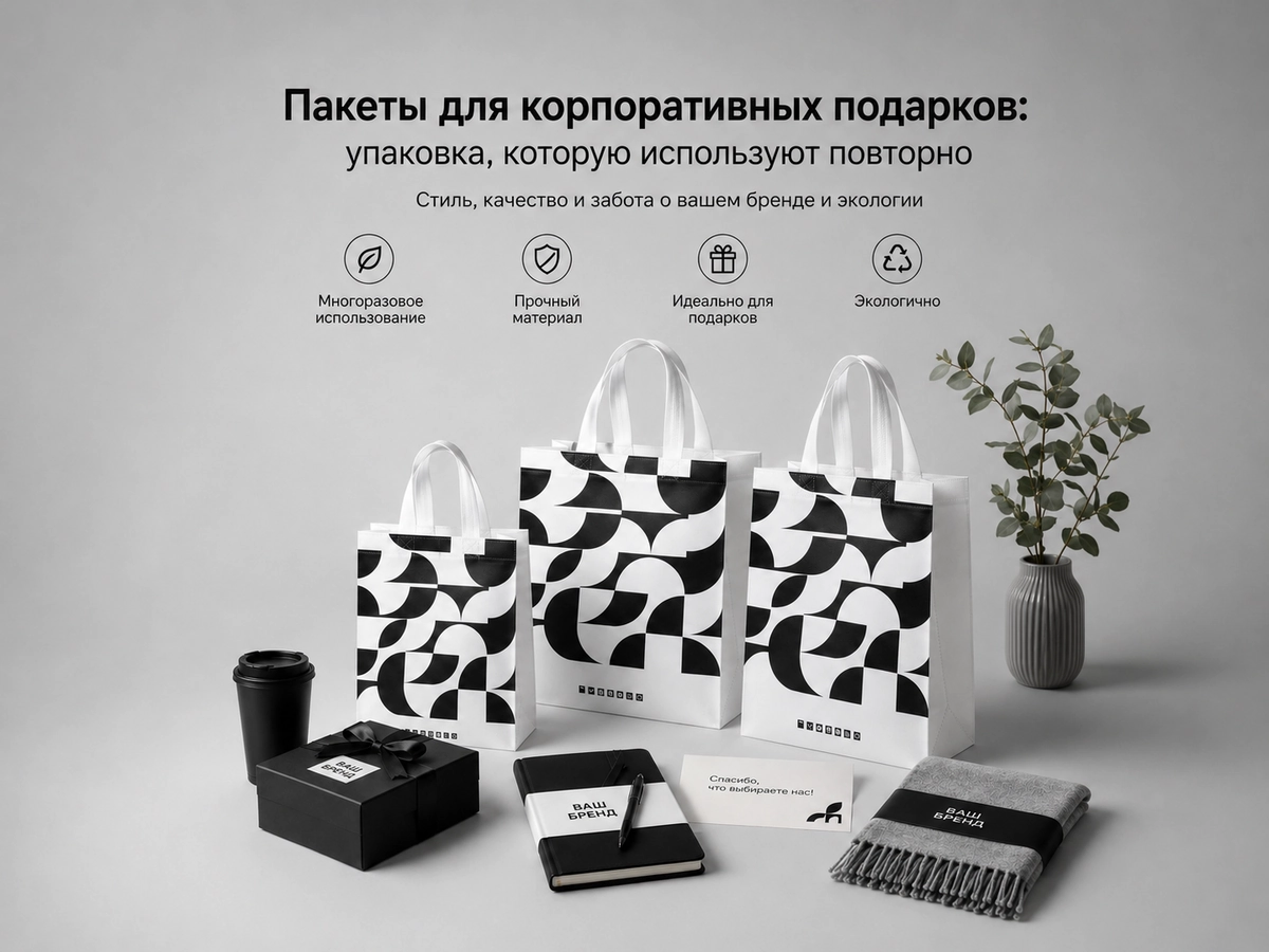 Пакеты для корпоративных подарков: упаковка, которую используют повторно