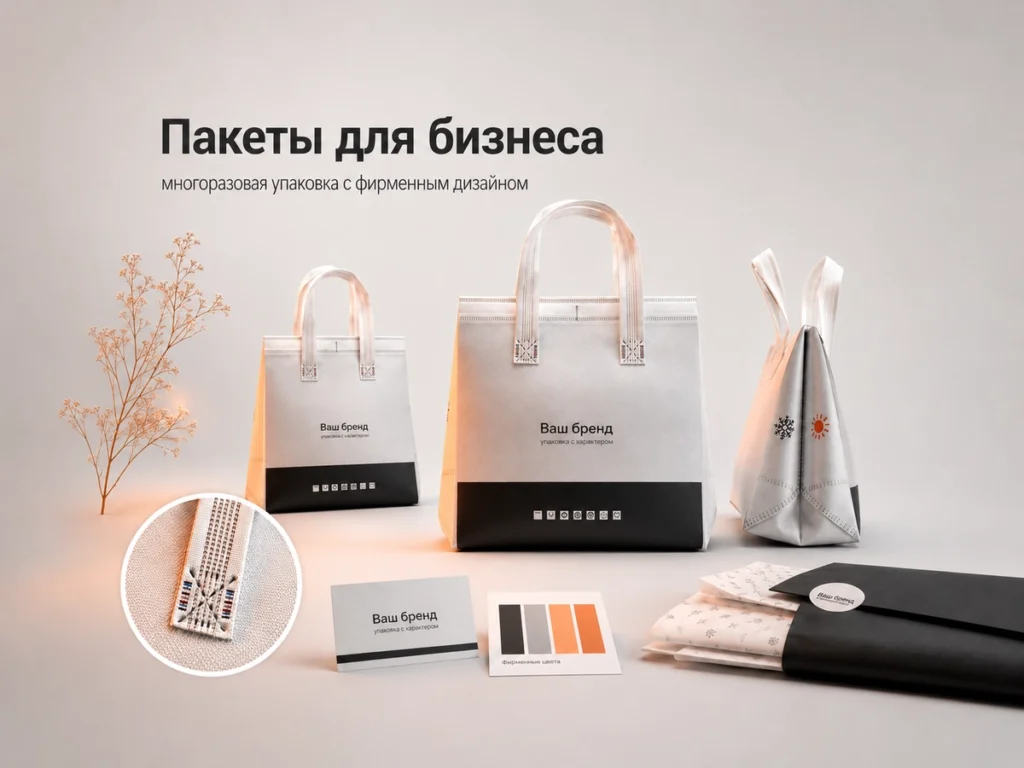 Пакеты для бизнеса: многоразовая упаковка с фирменным дизайном
