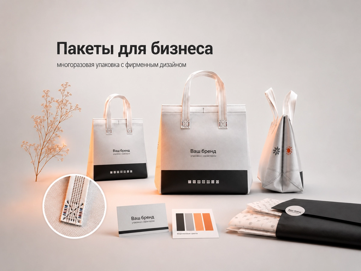 Пакеты для бизнеса: многоразовая упаковка с фирменным дизайном