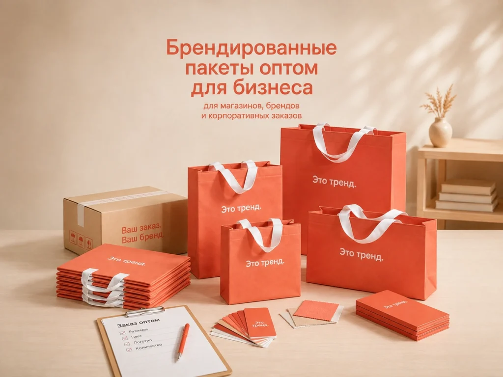 Брендированные пакеты оптом для бизнеса