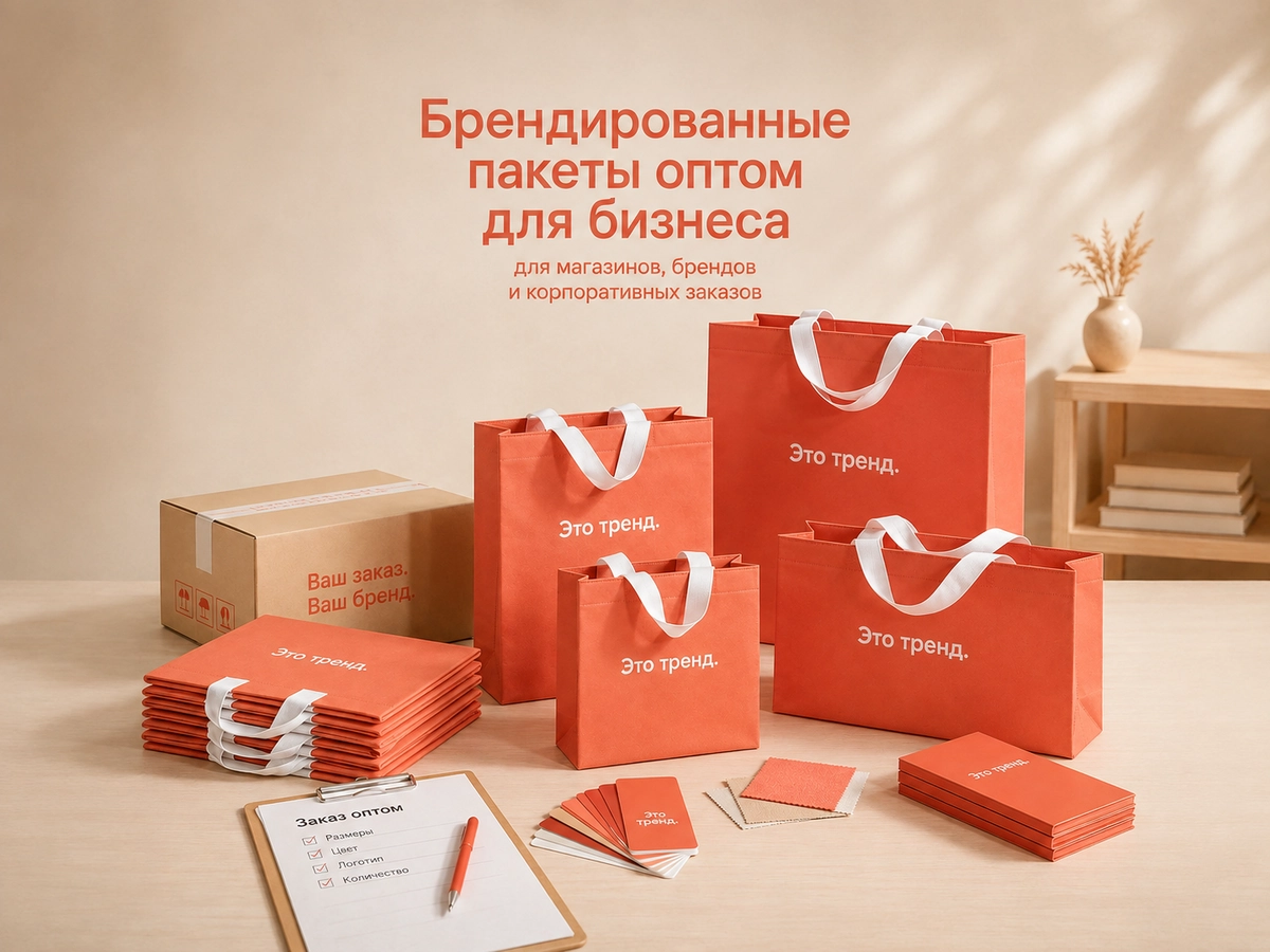 Брендированные пакеты оптом для бизнеса